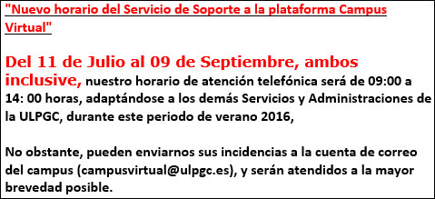 Captura aviso horarios